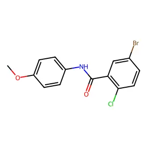 5-bromo-2-chloro-N-(4-methoxyphenyl)benzamide structure