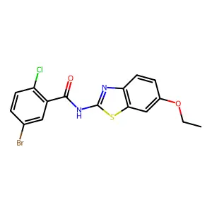 5-bromo-2-chloro-N-(6-ethoxy-1,3-benzothiazol-2-yl)benzamide structure