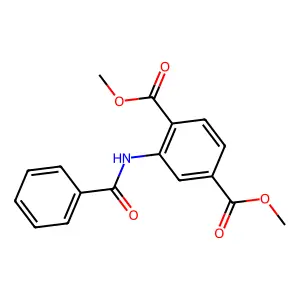 Dimethyl 2-(benzoylamino)terephthalate structure