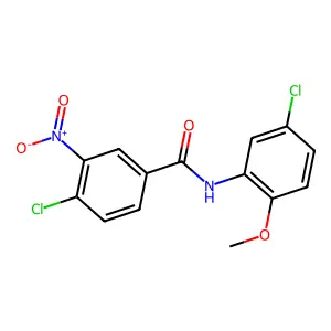 4-chloro-N-(5-chloro-2-methoxyphenyl)-3-nitrobenzamide structure