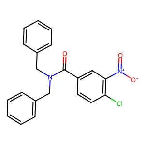 N,N-dibenzyl-4-chloro-3-nitrobenzamide structure