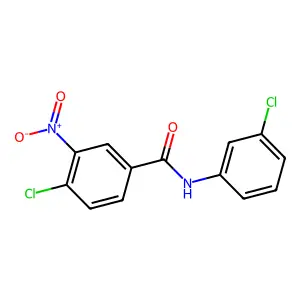 4-chloro-N-(3-chlorophenyl)-3-nitrobenzamide structure