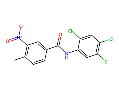 4-methyl-3-nitro-N-(2,4,5-trichlorophenyl)benzamide structure
