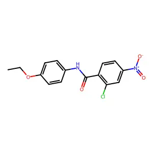 2-chloro-N-(4-ethoxyphenyl)-4-nitrobenzamide structure