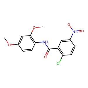 2-chloro-N-(2,4-dimethoxyphenyl)-5-nitrobenzamide structure