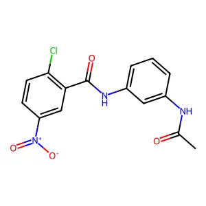 N-(3-acetamidophenyl)-2-chloro-5-nitrobenzamide structure