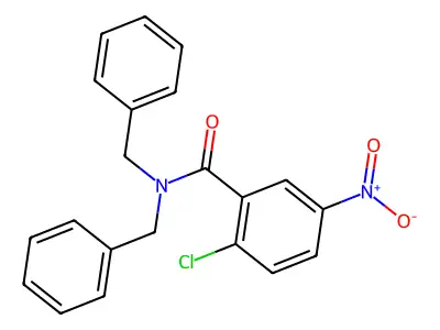 N,N-dibenzyl-2-chloro-5-nitrobenzamide structure