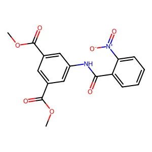 Dimethyl 5-((2-nitrobenzoyl)amino)isophthalate structure