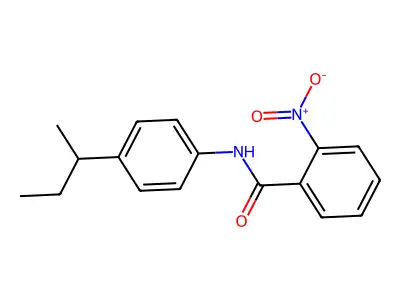 N-(4-butan-2-ylphenyl)-2-nitrobenzamide structure