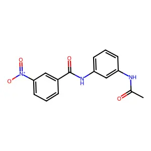 N-(3-acetamidophenyl)-3-nitrobenzamide structure