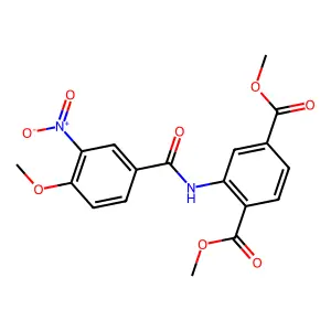 Dimethyl 2-[(4-methoxy-3-nitrobenzoyl)amino]terephthalate structure