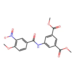 Dimethyl 5-[(4-methoxy-3-nitrobenzoyl)amino]isophthalate structure