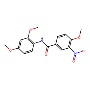 N-(2,4-二甲氧基苯基)-4-甲氧基-3-硝基苯甲酰胺 structure