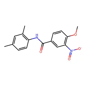 N-(2,4-dimethylphenyl)-4-methoxy-3-nitrobenzamide structure
