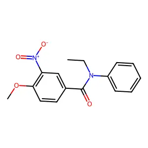N-ethyl-4-methoxy-3-nitro-N-phenylbenzamide structure