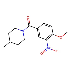 (4-Methoxy-3-nitrophenyl)-(4-methylpiperidin-1-yl)methanone structure