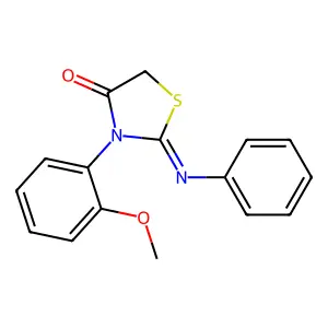 3-(2-Methoxyphenyl)-2-(phenylimino)-1,3-thiazolidin-4-one structure