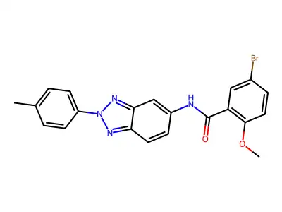 5-bromo-2-methoxy-N-[2-(4-methylphenyl)benzotriazol-5-yl]benzamide structure