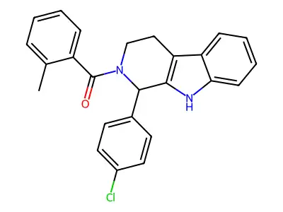 1-(4-chlorophenyl)-2-(2-methylbenzoyl)-2,3,4,9-tetrahydro-1H-beta-carboline structure