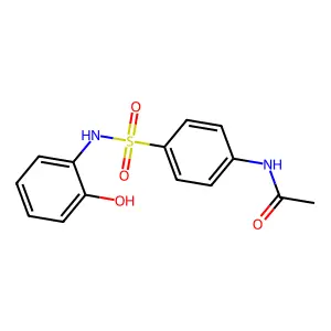 N-(4-{[(2-hydroxyphenyl)amino]sulfonyl}phenyl)acetamide structure