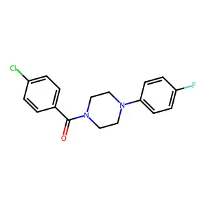 Methanone, (4-chlorophenyl)[4-(4-fluorophenyl)-1-piperazinyl]- structure