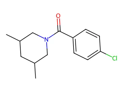 1-(4-Chlorobenzoyl)-3,5-dimethylpiperidine structure