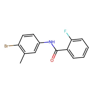 N-(4-bromo-3-methylphenyl)-2-fluorobenzamide structure