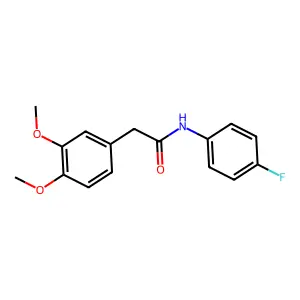 2-(3,4-dimethoxyphenyl)-N-(4-fluorophenyl)acetamide structure