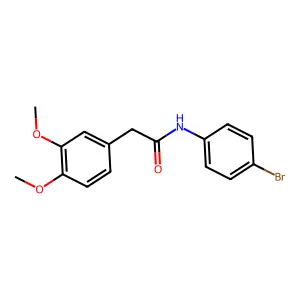 N-(4-bromophenyl)-2-(3,4-dimethoxyphenyl)acetamide structure