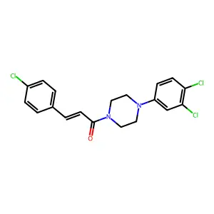 3-(4-Chlorophenyl)-1-[4-(3,4-dichlorophenyl)piperazin-1-yl]prop-2-en-1-one structure