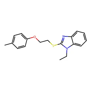 1-Ethyl-2-[2-(4-methylphenoxy)ethylsulfanyl]benzimidazole structure