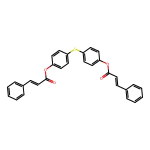 4-[(4-{[(2Z)-3-phenylprop-2-enoyl]oxy}phenyl)sulfanyl]phenyl (2Z)-3-phenylprop-2-enoate structure
