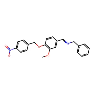 N-({3-methoxy-4-[(4-nitrobenzyl)oxy]phenyl}methylene)(phenyl)methanamine structure