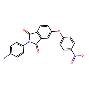 2-(4-Iodophenyl)-5-(4-nitrophenoxy)isoindole-1,3-dione structure