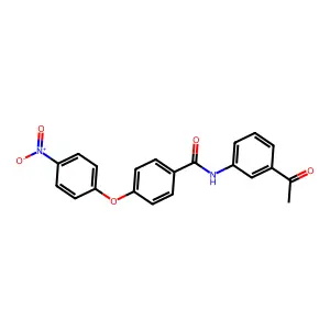 N-(3-acetylphenyl)-4-(4-nitrophenoxy)benzamide structure