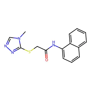 2-[(4-methyl-1,2,4-triazol-3-yl)sulfanyl]-N-naphthalen-1-ylacetamide structure