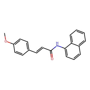 2-Propenamide, 3-(4-methoxyphenyl)-N-1-naphthalenyl- structure