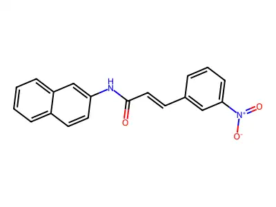(E)-N-naphthalen-2-yl-3-(3-nitrophenyl)prop-2-enamide structure