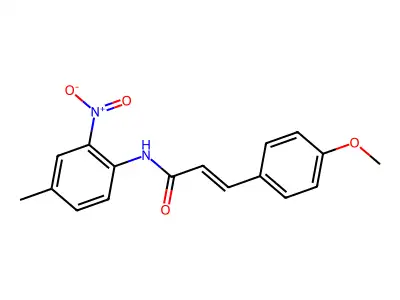 (2E)-3-(4-methoxyphenyl)-N-(4-methyl-2-nitrophenyl)prop-2-enamide structure