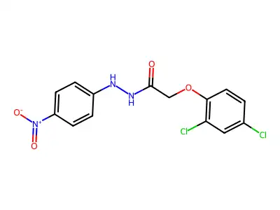 2-(2,4-dichlorophenoxy)-N'-(4-nitrophenyl)acetohydrazide structure