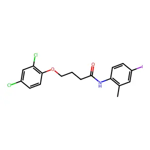 4-(2,4-dichlorophenoxy)-N-(4-iodo-2-methylphenyl)butanamide structure