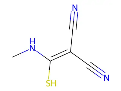 2-[(Methylamino)(sulfanyl)methylidene]propanedinitrile structure