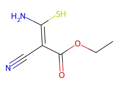 2-Propenoic acid, 3-amino-2-cyano-3-mercapto-, ethyl ester structure
