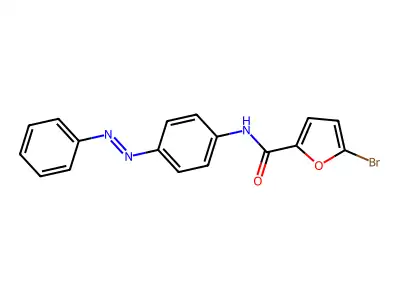 5-bromo-N-{4-[(E)-phenyldiazenyl]phenyl}furan-2-carboxamide structure