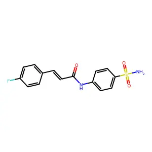 (2E)-3-(4-fluorophenyl)-N-(4-sulfamoylphenyl)prop-2-enamide structure