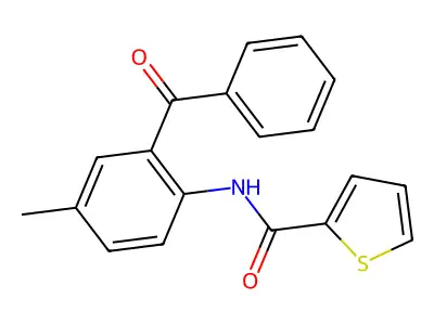 N-(2-benzoyl-4-methylphenyl)thiophene-2-carboxamide structure