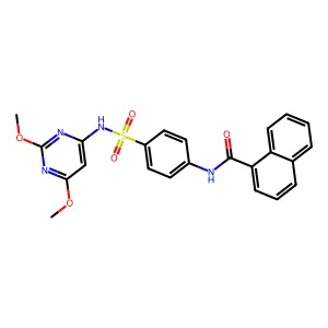 N-{4-[(2,6-dimethoxypyrimidin-4-yl)sulfamoyl]phenyl}naphthalene-1-carboxamide structure