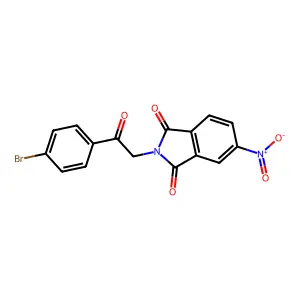 2-(2-(4-Bromophenyl)-2-oxoethyl)-5-nitro-1H-isoindole-1,3(2H)-dione structure