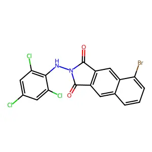 5-Bromo-2-(2,4,6-trichloroanilino)benzo[f]isoindole-1,3-dione structure