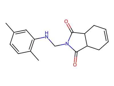 2-{[(2,5-dimethylphenyl)amino]methyl}-3a,4,7,7a-tetrahydro-1H-isoindole-1,3(2H)-dione structure